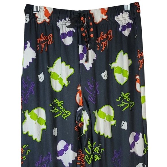 Way to Celebrate Halloween Lounge Pants Black XS Ghost Let's Boogie Jogger Sleep - Picture 2 of 7